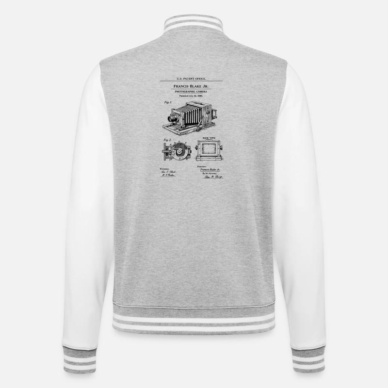 Conception de caméras antiques - Veste Teddy - gris chiné / blanc