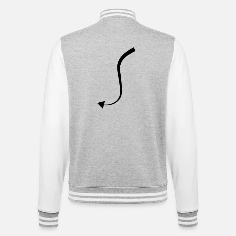 Devil Tail - College Sweat Jacket - heather grey/white