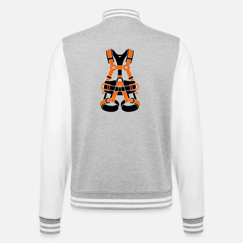 Klettergurt Baumpflege Baumkletterer Klettern - College-Sweatjacke - Grau meliert/Weiß