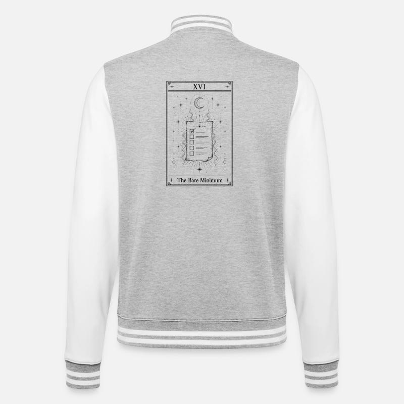 Le strict minimum | Carte de tarot - Veste Teddy - gris chiné / blanc