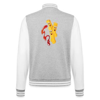 Frites avec des ketchup. - Veste Teddy - gris chiné / blanc - Dos - Marisol (170cm)