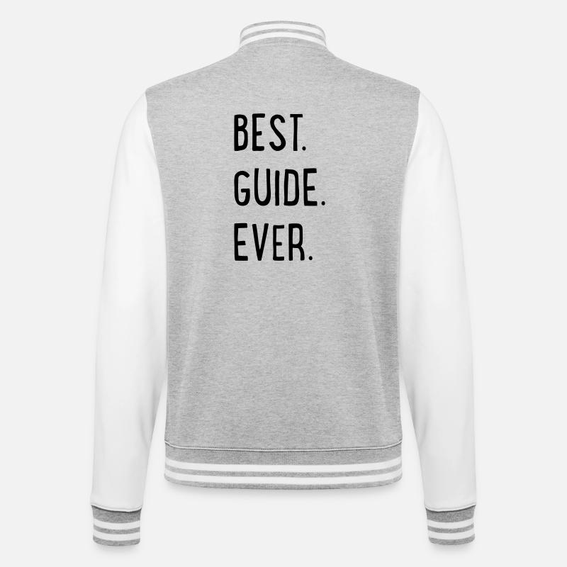 BEST GUIDE EVER - Veste Teddy - gris chiné / blanc