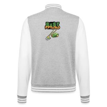 Staubsauger Best Friend - College-Sweatjacke - Grau meliert/Weiß - Hinten - Marisol (170cm)