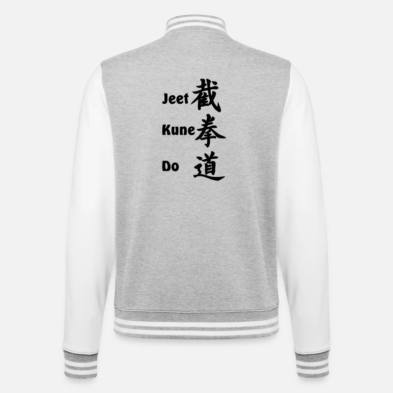 Jeet kun do Bruce Lee - College-Sweatjacke - Grau meliert/Weiß