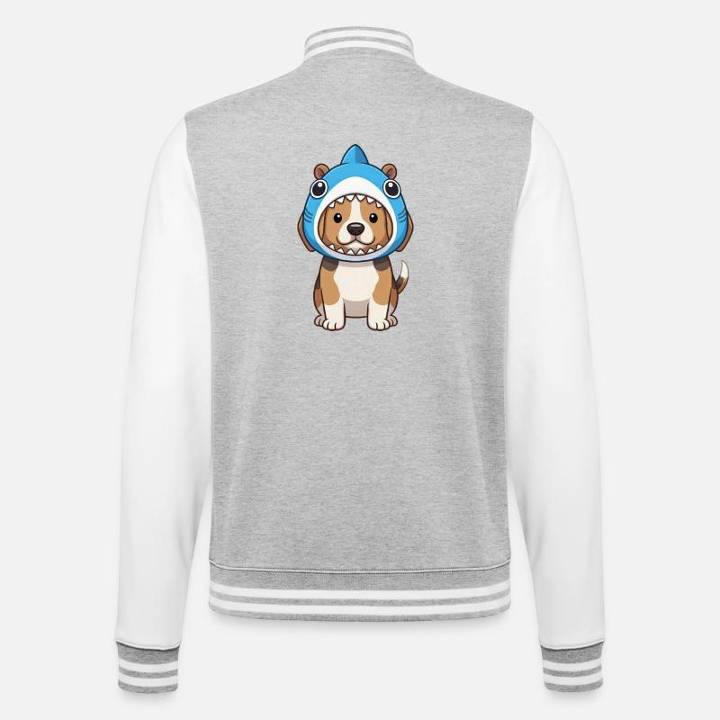 Cartoon Dog Beagle Mignon Carnaval Brésil - Veste Teddy - gris chiné / blanc