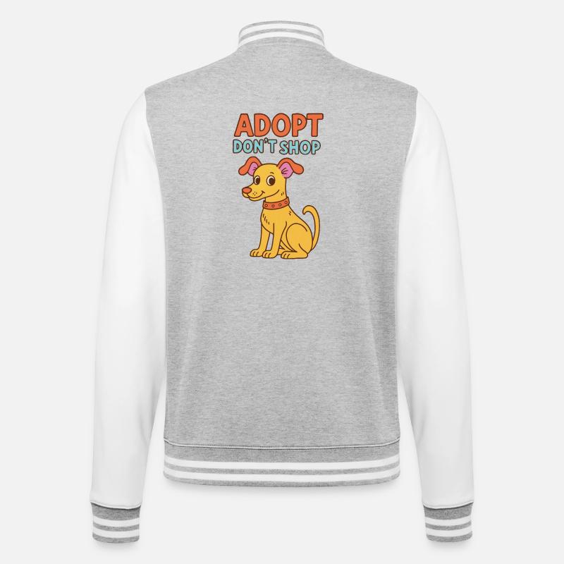 Adoptez, ne magasinez pas de chiot - Veste Teddy - gris chiné / blanc