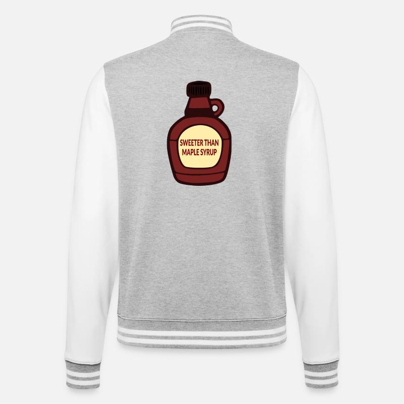 Complément sucré au sirop d’érable - Veste Teddy - gris chiné / blanc