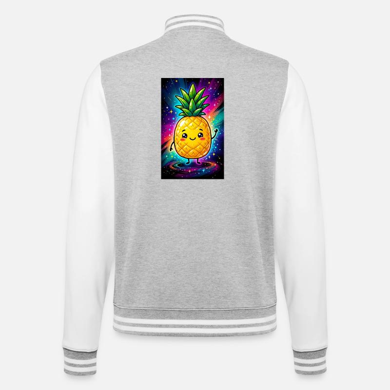 Ananas - Veste Teddy - gris chiné / blanc