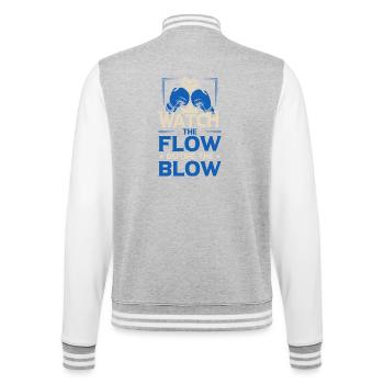 Watch The Flow Gloves Boxing Gloves - College Sweat Jacket - heather grey/white - Back - Marisol (170cm)