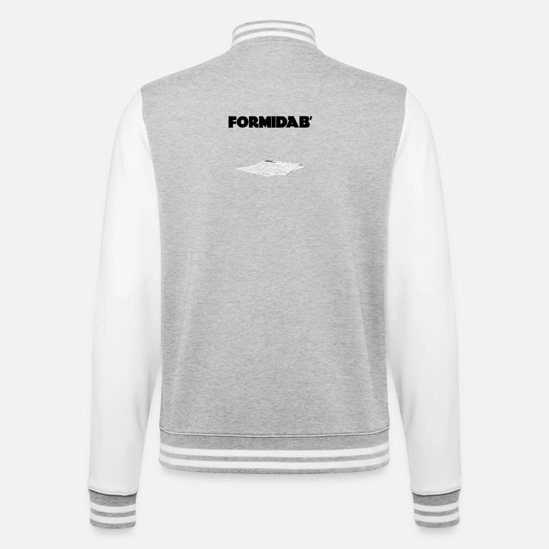 Formidab' - Veste Teddy - gris chiné / blanc