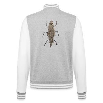 Insekt III - College-Sweatjacke - Grau meliert/Weiß - Hinten - Marisol (170cm)