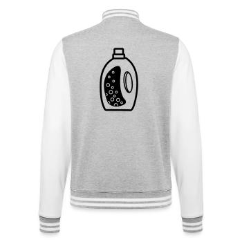 Flacon de détergent - Veste Teddy - gris chiné / blanc - Dos - Marisol (170cm)