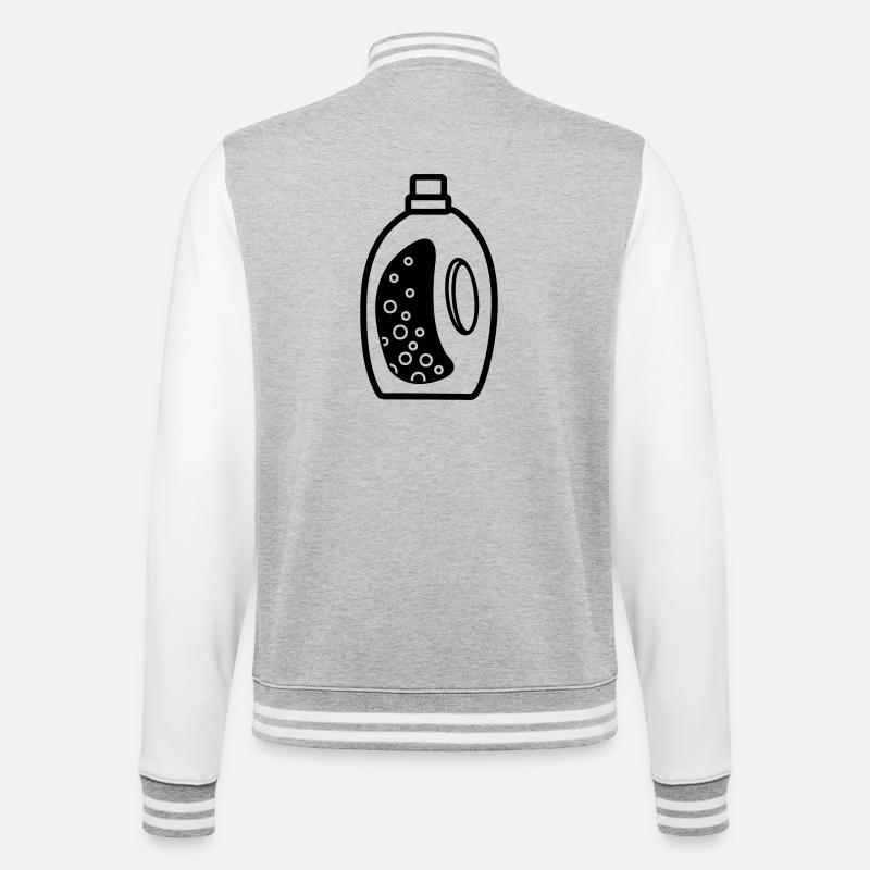 Flacon de détergent - Veste Teddy - gris chiné / blanc
