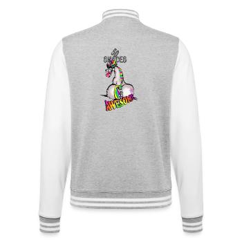 Unicorn 50 shadesawe - College Sweat Jacket - heather grey/white - Back - Marisol (170cm)