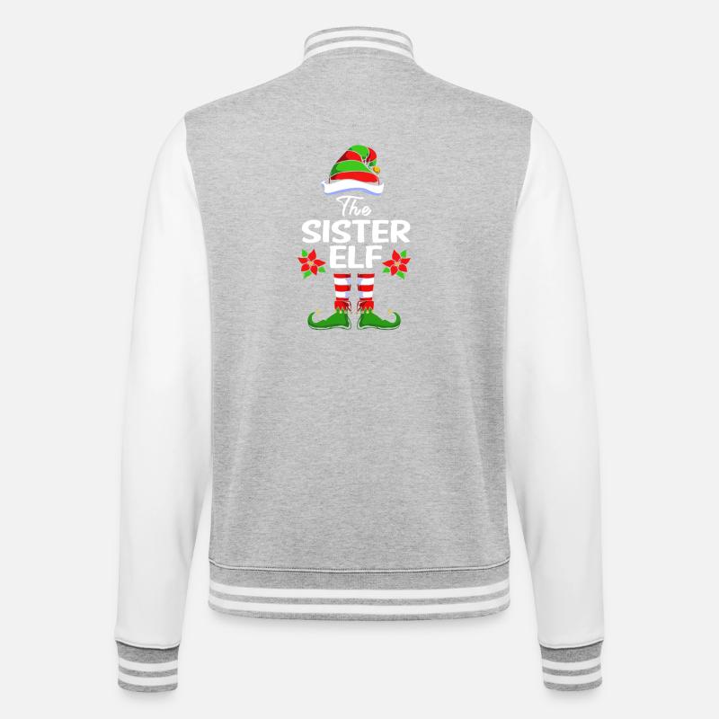 Elfe Elfe Cadeau de Noël Soeur - Veste Teddy - gris chiné / blanc