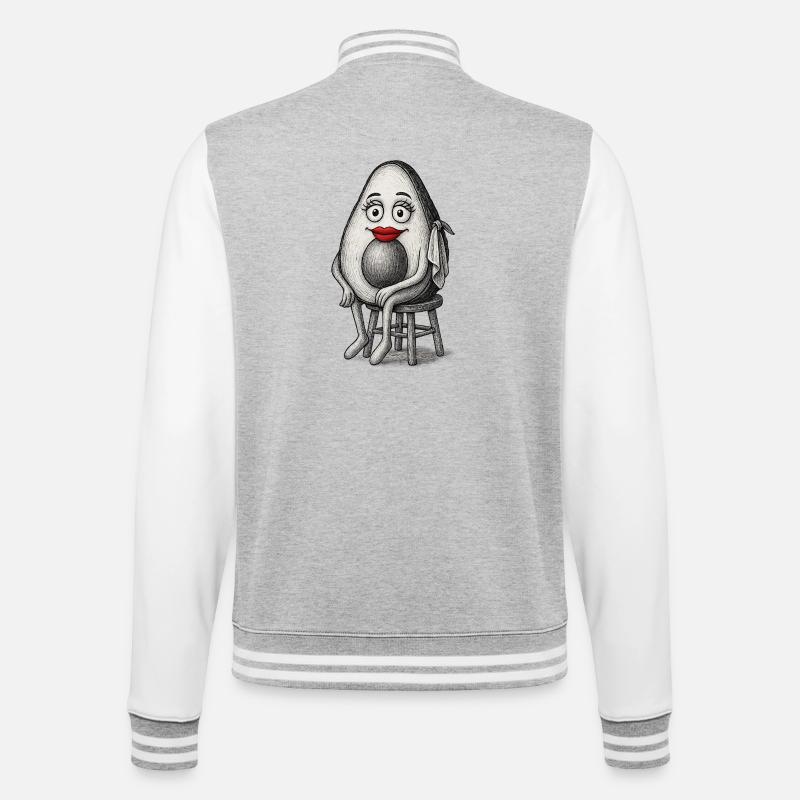 Avocat Décalé - Veste Teddy - gris chiné / blanc