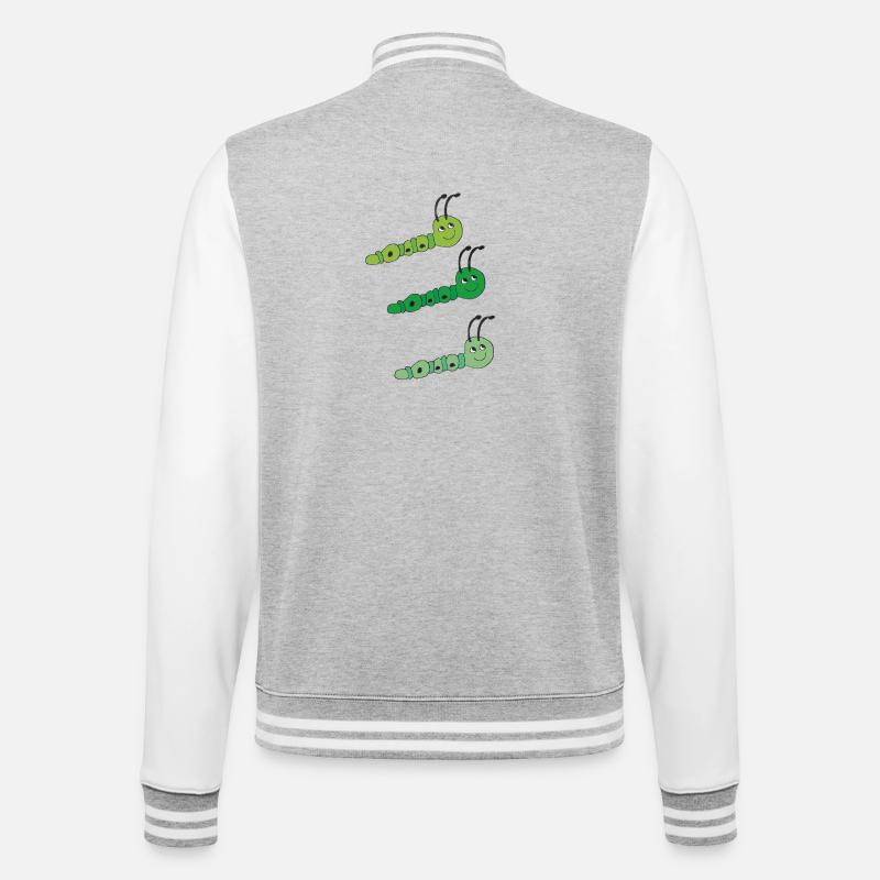 Caterpillars triplets - College Sweat Jacket - heather grey/white