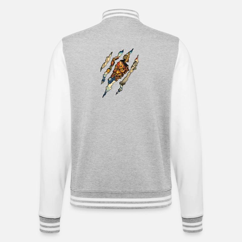 Samurai Claw - College Sweat Jacket - heather grey/white