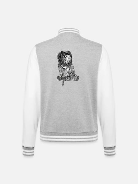 Singe Proboscis - Veste Teddy - gris chiné / blanc