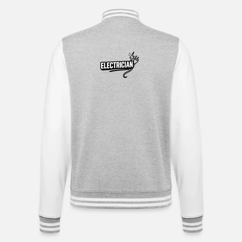 Flash de câble Motif d’Électricien - Veste Teddy - gris chiné / blanc