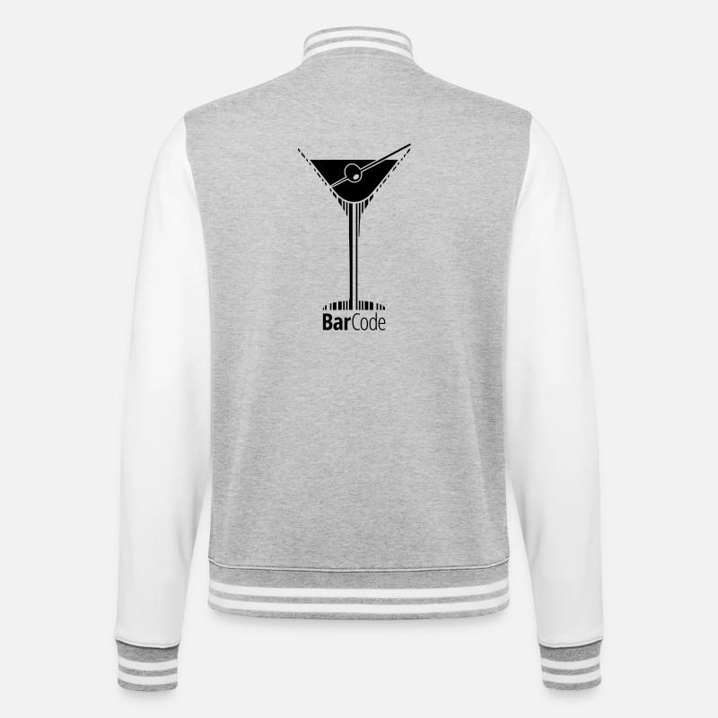 BarCode Martini - Veste Teddy - gris chiné / blanc