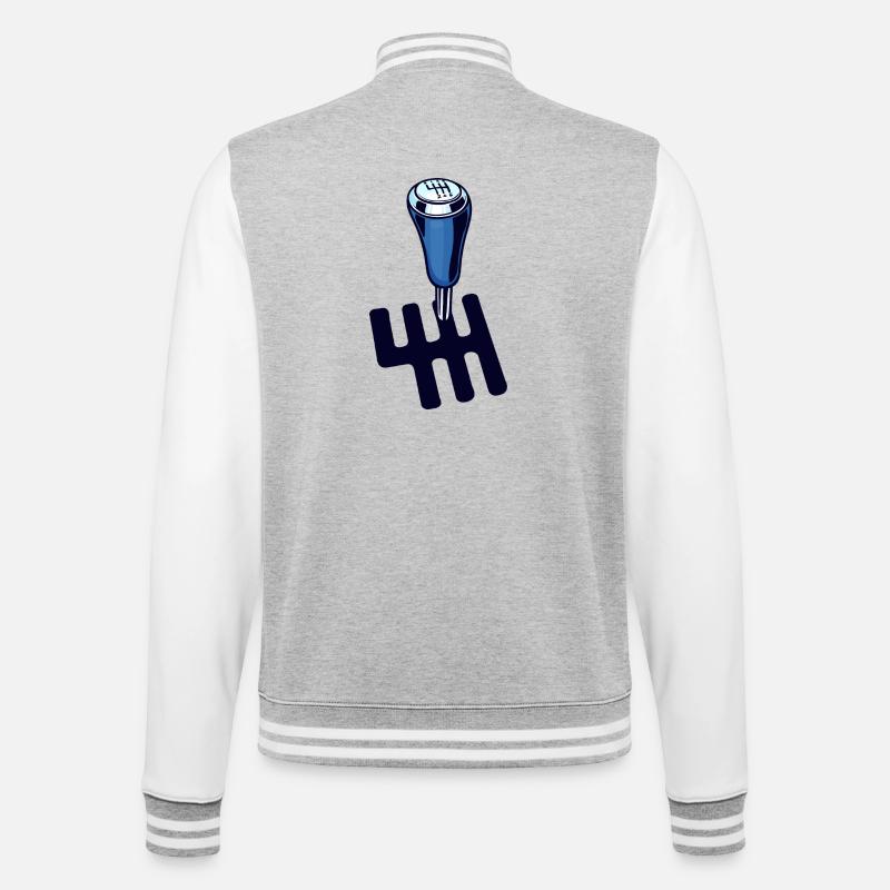 Driving Car Statement Gear Shift Driver - College Sweat Jacket - heather grey/white