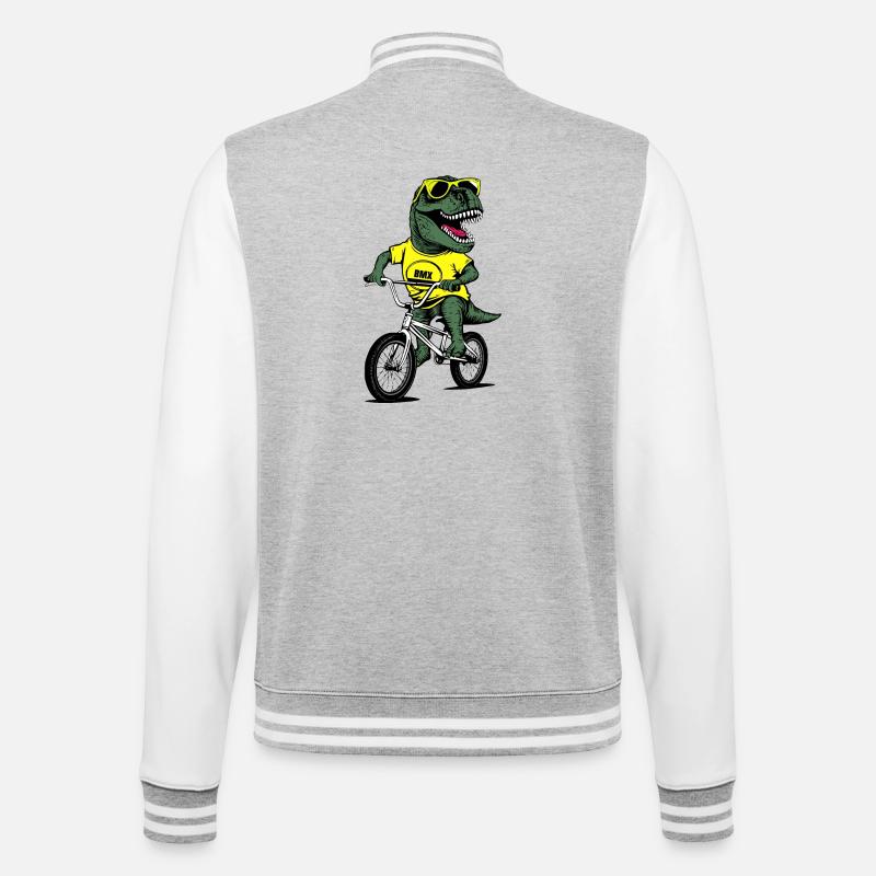 Dino BMX avec lunettes de soleil - Veste Teddy - gris chiné / blanc