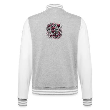 Basket-ball - Veste Teddy - gris chiné / blanc - Dos - Marisol (170cm)