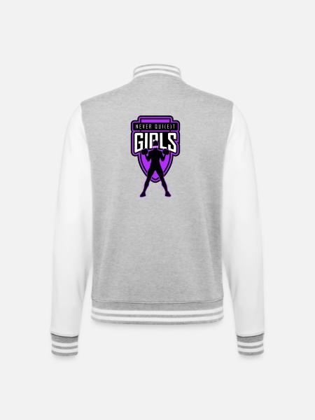 filles_jamais_tranquilles_unies - Veste Teddy - gris chiné / blanc