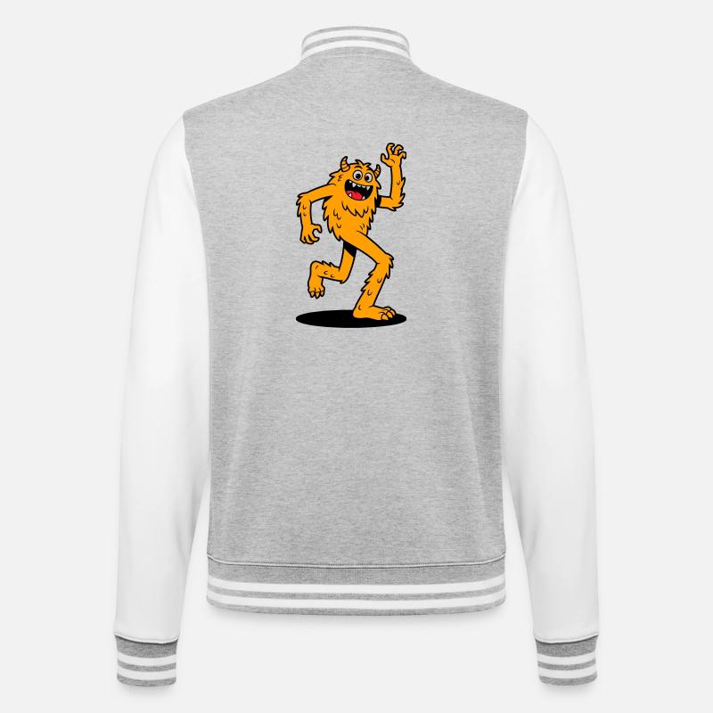 sample - College Sweat Jacket - heather grey/white