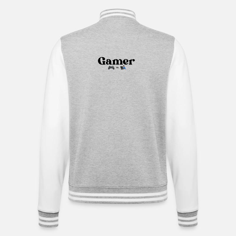 Controller VS PC - College Sweat Jacket - heather grey/white