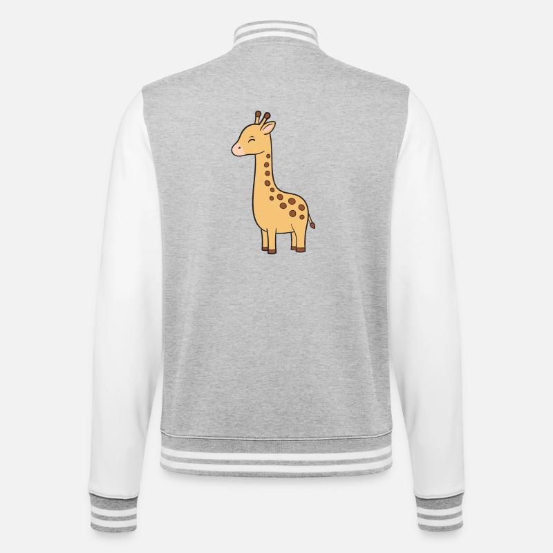 Giraffe - College Sweat Jacket - heather grey/white