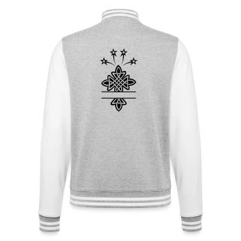 Celtic cross 16 - College Sweat Jacket - heather grey/white - Back - Marisol (170cm)
