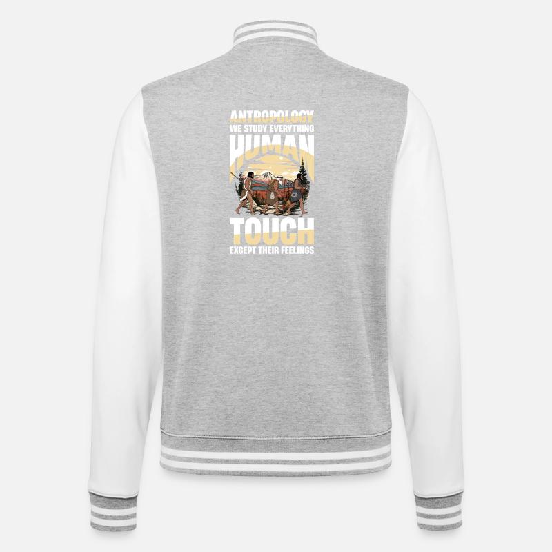 Antropology We Study Everything Human Touch - College Sweat Jacket - heather grey/white