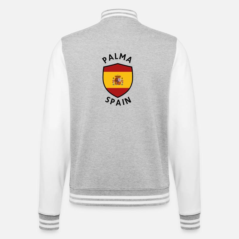 Drapeau du Bouclier d’Espagne de Palma - Veste Teddy - gris chiné / blanc
