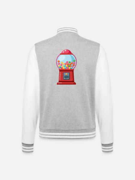 Gumball Machine - College Sweat Jacket - heather grey/white