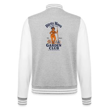 Dirty Hoes Garden Club Organic Gardening - College Sweat Jacket - heather grey/white - Back - Marisol (170cm)