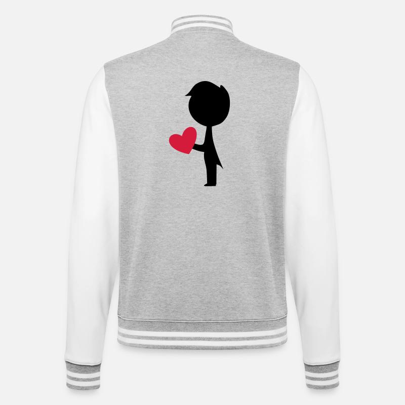 groom - College Sweat Jacket - heather grey/white
