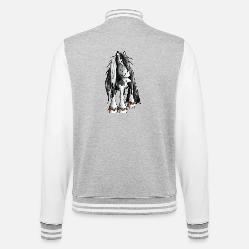 Fescher Irish Tinker - College-Sweatjacke - Grau meliert/Weiß