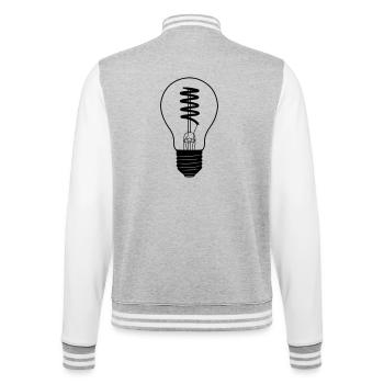 Ampoule d’électricien - Veste Teddy - gris chiné / blanc - Dos - Marisol (170cm)