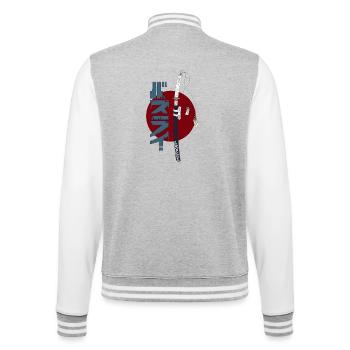 Katana - College-Sweatjacke - Grau meliert/Weiß - Hinten - Marisol (170cm)