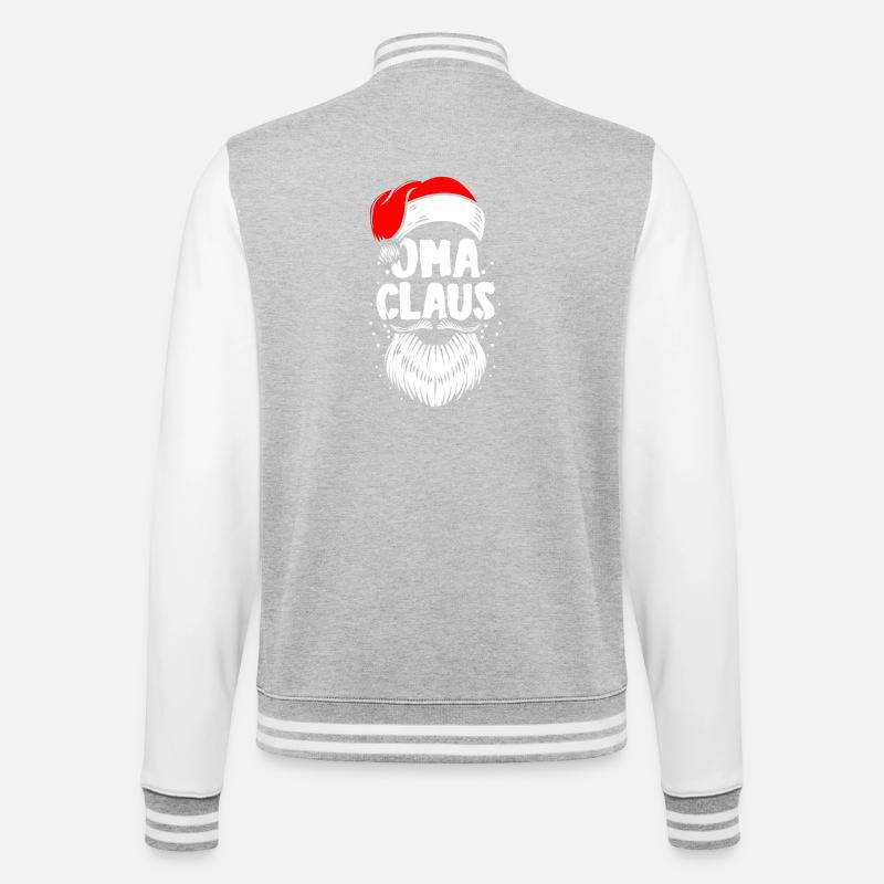 Noël Mère Mère Noël - Veste Teddy - gris chiné / blanc