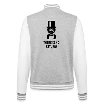 Bräutigam – There Is No Return (JGA / Polterabend) - College-Sweatjacke - Grau meliert/Weiß - Hinten - Marisol (170cm)