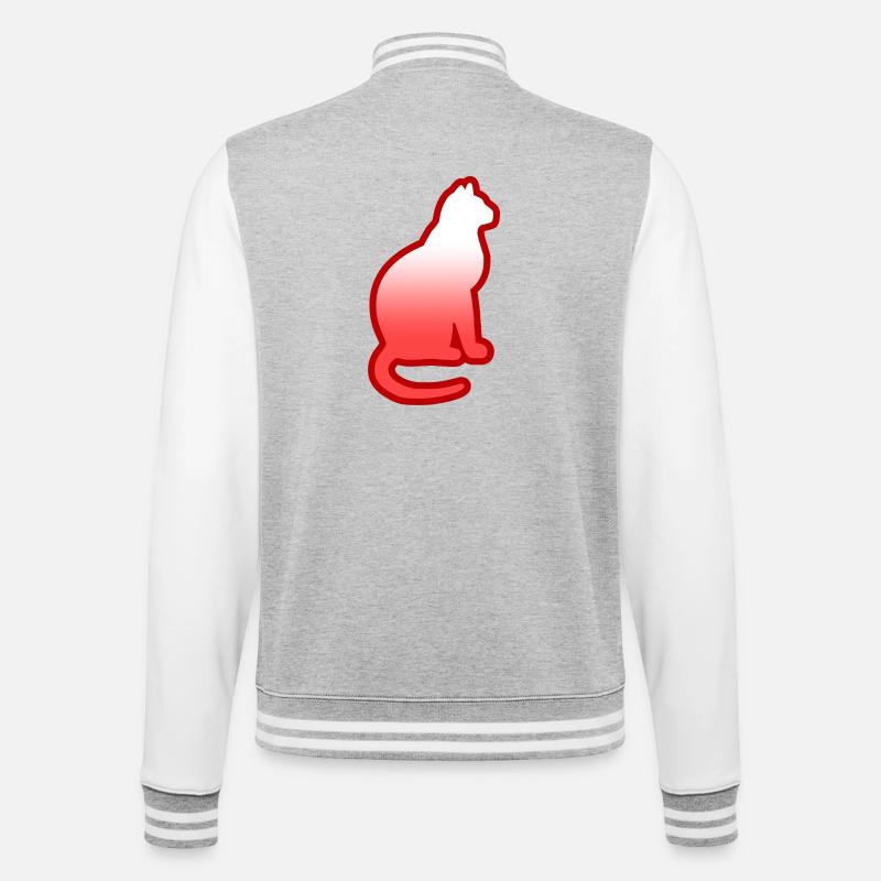 Chat - Veste Teddy - gris chiné / blanc