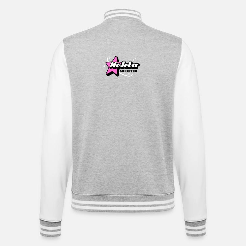 Modular Addicted Synthesizer  - College-Sweatjacke - Grau meliert/Weiß
