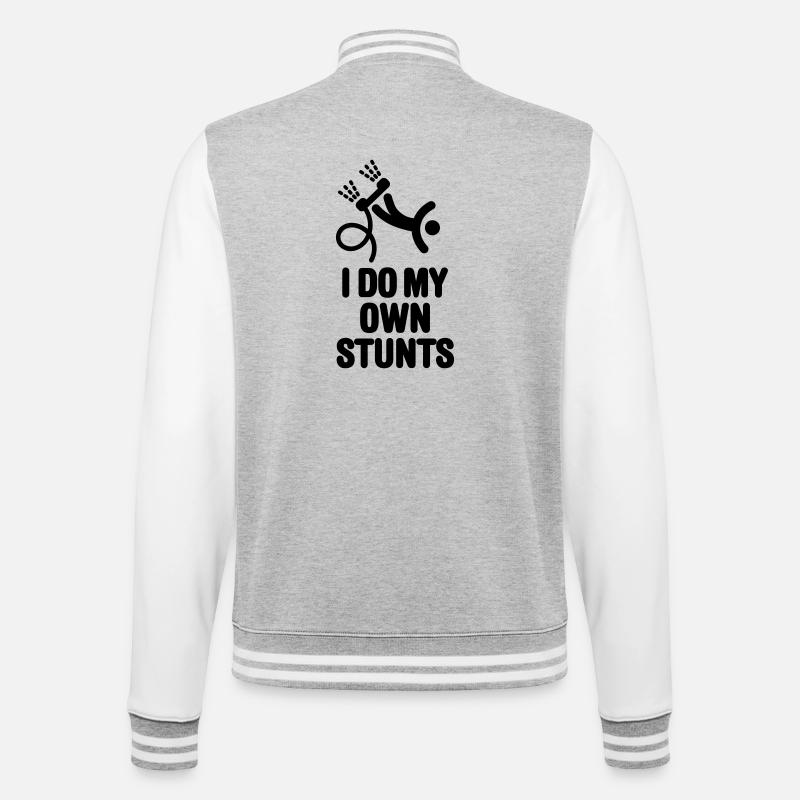Flyboard Flyboarding Hydro Flying Hydrofly Stunts - College-Sweatjacke - Grau meliert/Weiß