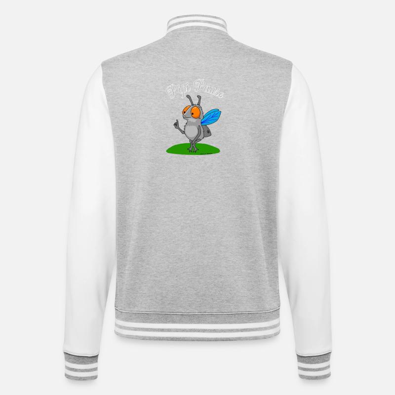 Need a Toilette - College-Sweatjacke - Grau meliert/Weiß