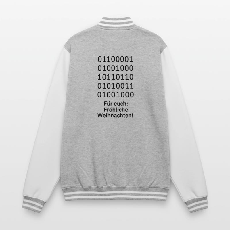 Binary Code Christmas Magic College Sweat Jacket