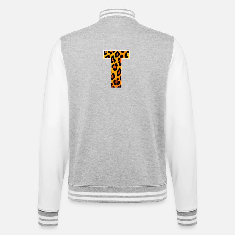 Leopard Gradient Firefur - College Sweat Jacket - heather grey/white