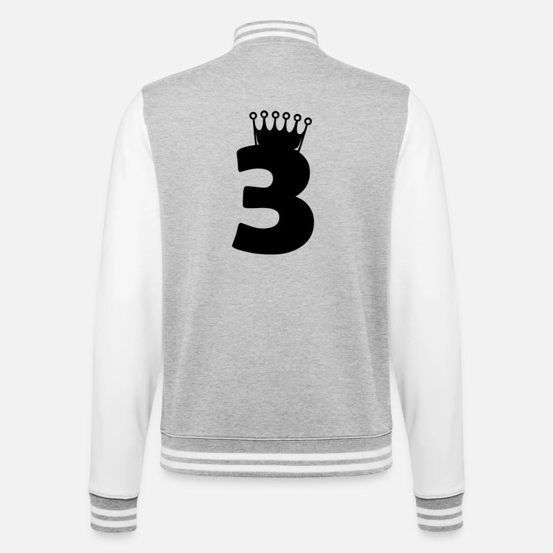 3_krone - College Sweat Jacket - heather grey/white